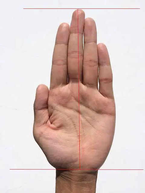measuring your hand to find out the right size 