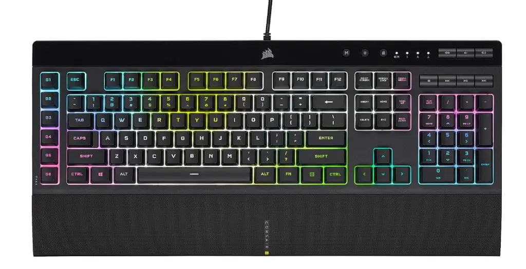 Corsair K55 Noiseless keyboard with RGB features